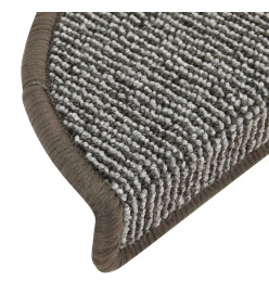 Tapis de marches d'escalier 15 pcs Gris 56x17x3 cm