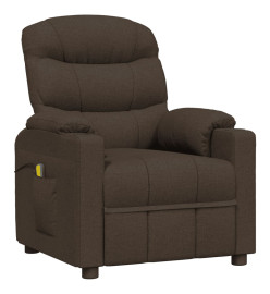 Fauteuil de massage Marron foncé Tissu