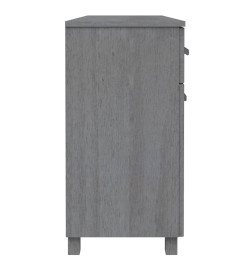 Buffet HAMAR Gris foncé 113x40x80 cm Bois massif de pin