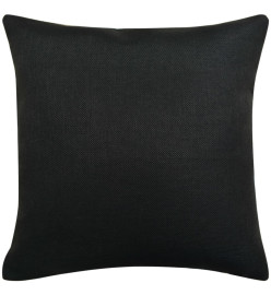 Housse de coussin 4 pcs Lin Noir 50 x 50 cm