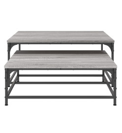 Tables basses gigognes 2 pcs sonoma gris bois d'ingénierie