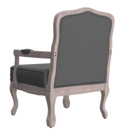 Fauteuil gris foncé 64x64x90 cm tissu