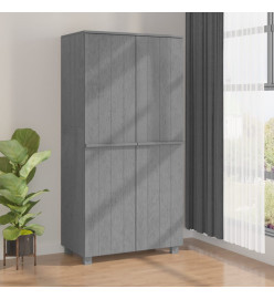 Garde-robe HAMAR Gris foncé 89x50x180 cm Bois massif de pin