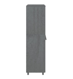 Garde-robe HAMAR Gris foncé 89x50x180 cm Bois massif de pin