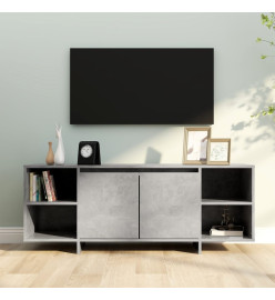 Meuble TV Gris béton 130x35x50 cm Bois d'ingénierie