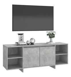 Meuble TV Gris béton 130x35x50 cm Bois d'ingénierie