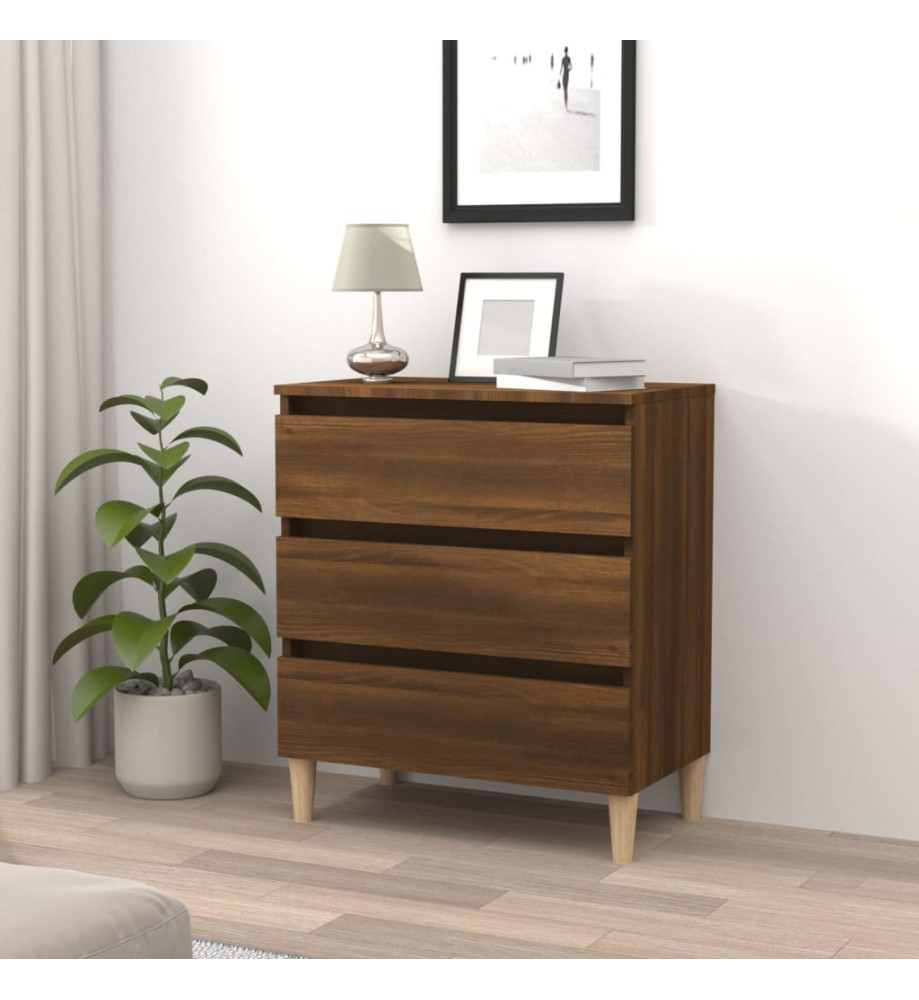 Buffet Chêne marron 60x35x69 cm Bois d'ingénierie Buffet Chêne marron 60x35x69 cm Bois d'ingénierie