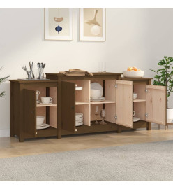 Buffet Marron miel 164x37x68 cm Bois massif de pin