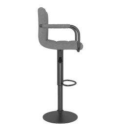 Tabourets de bar lot de 2 gris clair velours