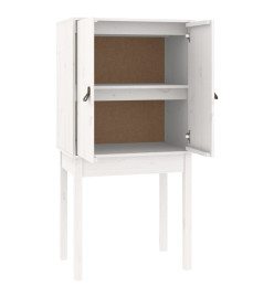 Buffet haut Blanc 60x40x120 cm Bois massif de pin