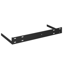 Étagère murale flottante 2 pcs Noir brillant 40x23x3,8 cm MDF