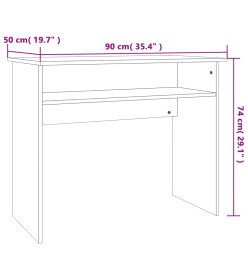 Bureau Chêne sonoma 90x50x74 cm Aggloméré