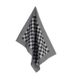 Serviettes de cuisine 50 pcs noir et blanc 50x70 cm coton