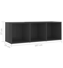 Ensemble de meubles TV 3 pcs Gris brillant Aggloméré