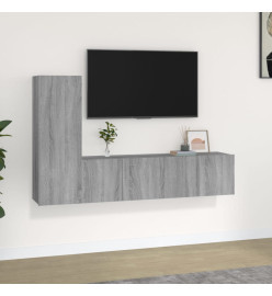 Ensemble de meubles TV 3 pcs Sonoma gris Bois d'ingénierie