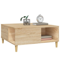 Table basse chêne sonoma 80x80x36,5 cm bois d'ingénierie