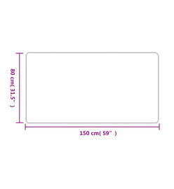 Tapis de couloir aspect sisal anthracite 80x150 cm