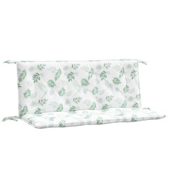 Coussins de banc de jardin lot de 2 motif de feuilles tissu