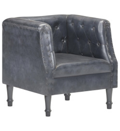 Fauteuil Gris Cuir véritable