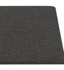 Panneaux muraux 12 pcs Gris foncé 90x15 cm Tissu 1,62 m²