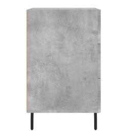 Table de chevet gris béton 40x40x66 cm bois d'ingénierie