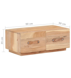 Table basse 90x50x35 cm Bois de récupération massif