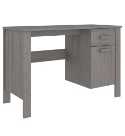 Bureau HAMAR Gris clair 113x50x75 cm Bois massif de pin