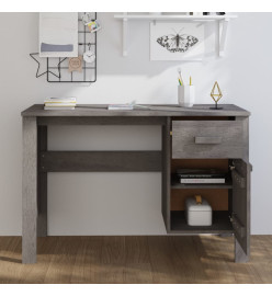 Bureau HAMAR Gris clair 113x50x75 cm Bois massif de pin