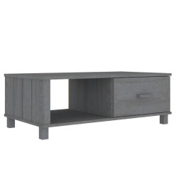 Table basse HAMAR Gris foncé 100x55x35 cm Bois massif de pin