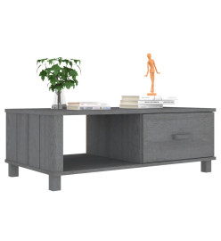 Table basse HAMAR Gris foncé 100x55x35 cm Bois massif de pin