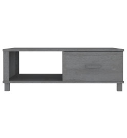 Table basse HAMAR Gris foncé 100x55x35 cm Bois massif de pin