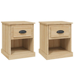 Tables de chevet 2pcs chêne sonoma 39x39x47,5cm bois ingénierie