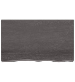 Comptoir de salle de bain gris foncé 100x60x6 cm bois traité