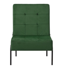 Chaise de relaxation 65x79x87 cm Vert foncé Velours