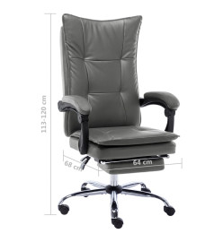 Chaise de bureau Anthracite Similicuir