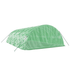 Serre avec cadre en acier vert 40 m² 8x5x2,3 m