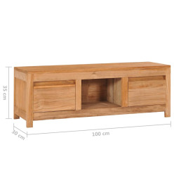 Meuble TV 100x30x35 cm bois de teck massif