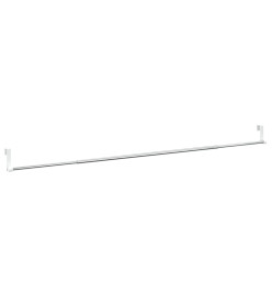 Tringles à rideau 2 pcs blanc et argenté 90-135 cm aluminium