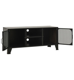 Meuble TV Gris 105x36x47 cm Métal et MDF