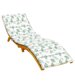 Coussin de chaise longue motif de feuilles tissu oxford