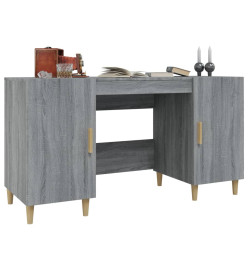 Bureau Sonoma gris 140x50x75 cm Bois d'ingénierie