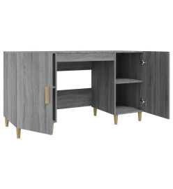 Bureau Sonoma gris 140x50x75 cm Bois d'ingénierie