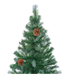 Arbre de Noël artificiel pré-éclairé/boules pommes de pin 180cm