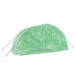 Serre avec cadre en acier vert 10 m² 5x2x2,3 m