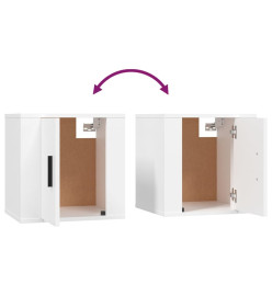 Ensemble de meubles TV 5 pcs Blanc Bois d'ingénierie