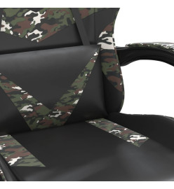 Chaise de jeu Noir et camouflage Similicuir