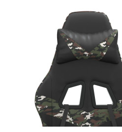 Chaise de jeu Noir et camouflage Similicuir