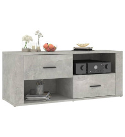 Meuble TV Gris béton 100x35x40 cm Bois d'ingénierie