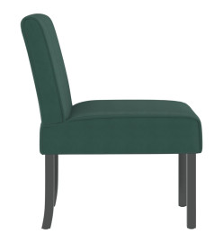 Fauteuil sans accoudoirs vert foncé velours