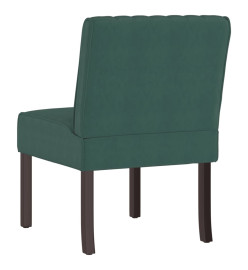 Fauteuil sans accoudoirs vert foncé velours